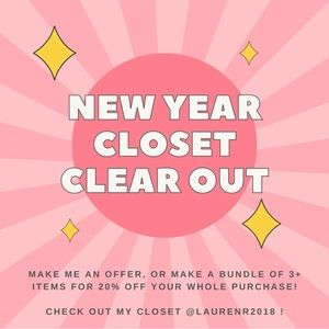NEW YEAR CLOSET CLEAR OUT! Make offers and bundles:)